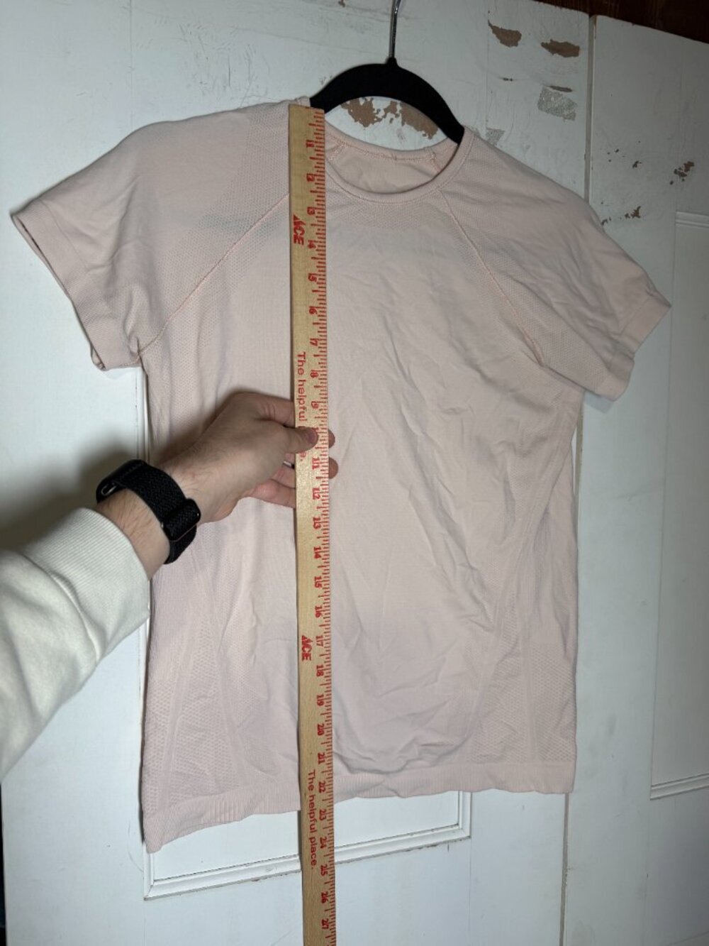 Athleta Girl Performance Tee Dream Crazy Big Blush Pink Size Large Stretchy - Picture 3 of 6